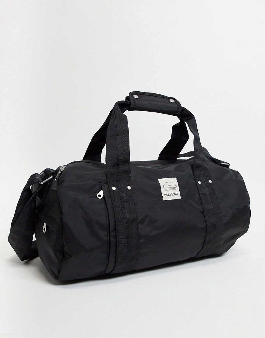 фото Нейлоновая сумка-бочонок lyle & scott-черный цвет
