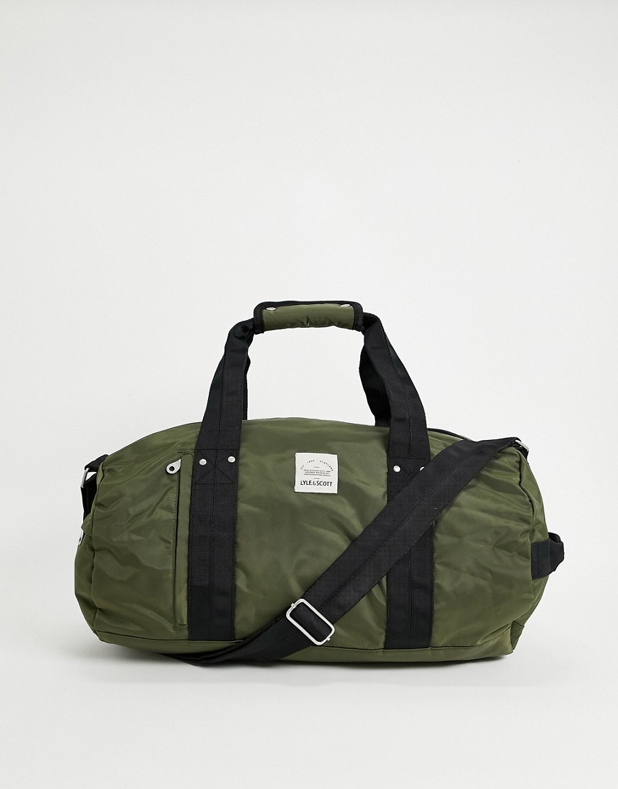 фото Нейлоновая сумка-бочонок lyle & scott-зеленый цвет