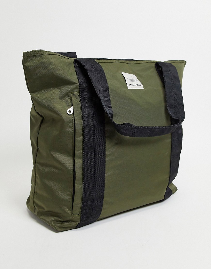 фото Нейлоновая сумка-тоут lyle & scott-зеленый цвет