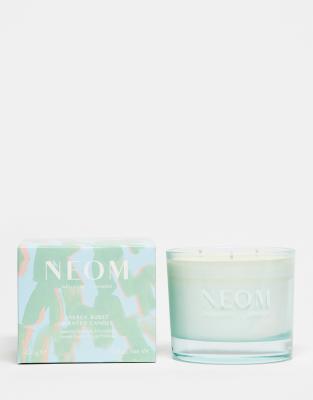 Neom Energy Burst Scented 3 Wick Candle-no Colour In Transparent