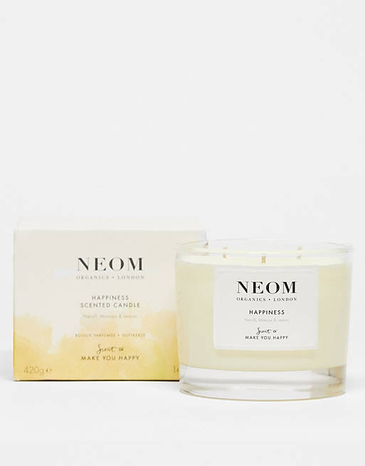NEOM Happiness Neroli Mimosa and Lemon 3 Wick Scented Candle