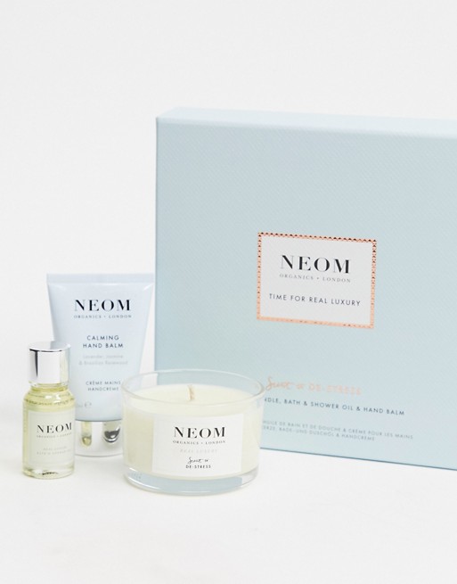 NEOM Time for Luxury Hand Balm and Scented Candle Gift Set
