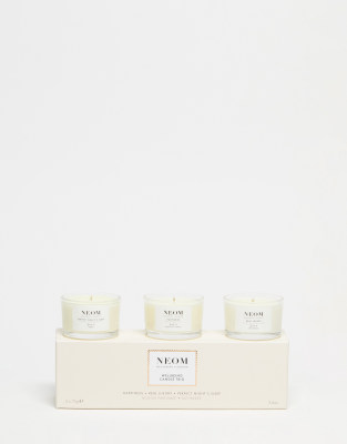 Neom Wellbeing Candle Trio - 20% Saving-no Colour In Transparent