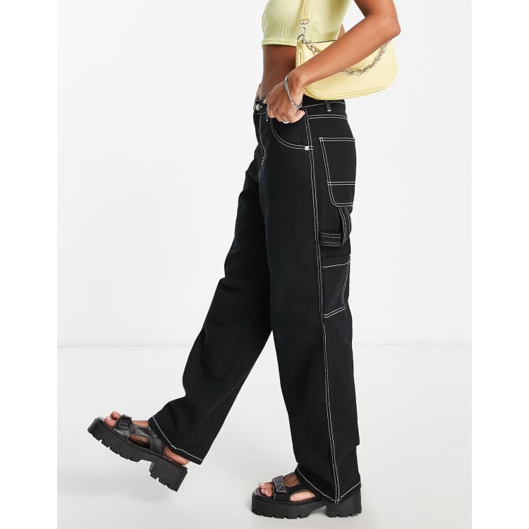 Contrast stitch cargo sales pants mens