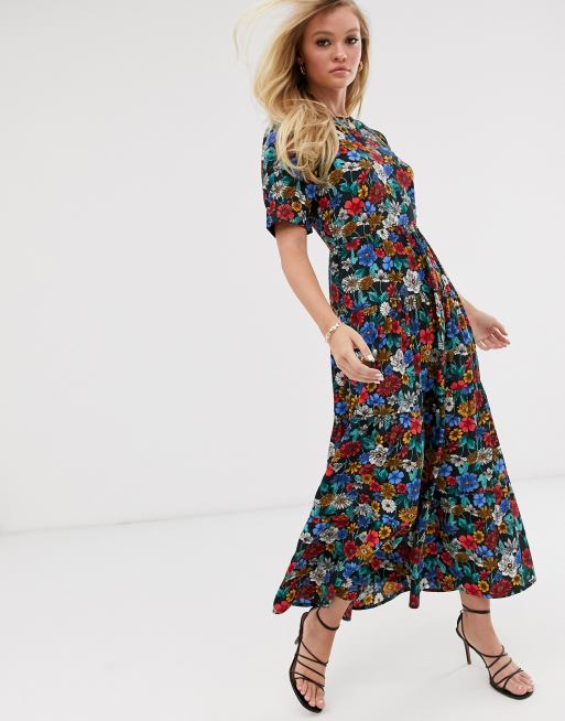 tea pink color maxi