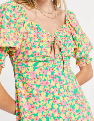 neon milkmaid dress Neon Rose | Dresses | Neon Rose White Blue Floral Milkmaid Dress Size Xs