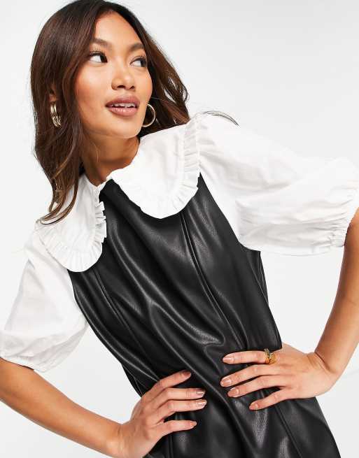 Satin pinafore outlet dress