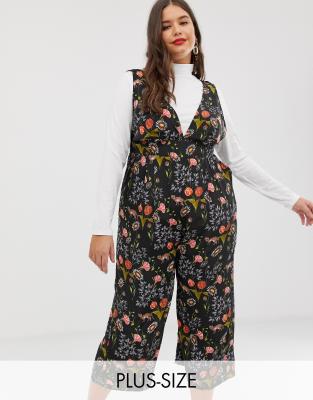 plus size pinafore jumpsuit