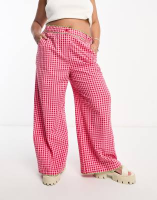 パンツ NEON SIGN plaid mw plover tiered pants NEON SIGN plaid mw plover tiered pants