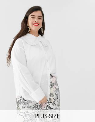 plus size peter pan collar blouse