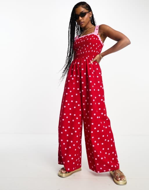 Pink Wide Leg Trousers and Polka Dot Top + Style With a Smile Link Up -  Style Splash