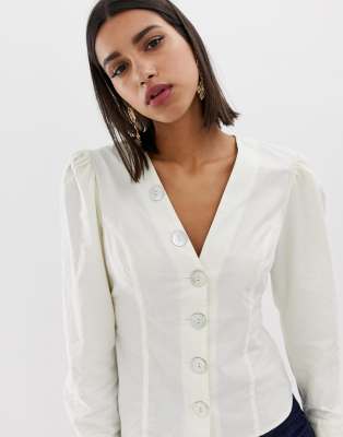 puff sleeve blouse asos