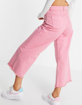 pink denim pants