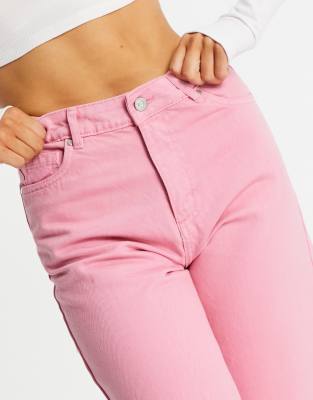 pink denim pants