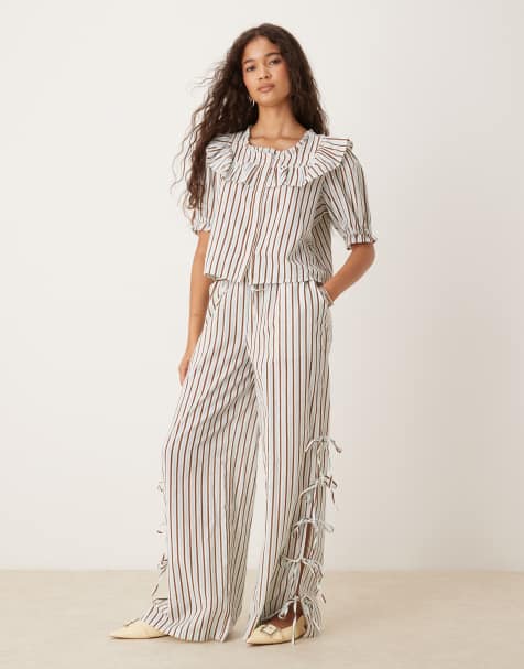 Neon Rose striped set in multi - view 1