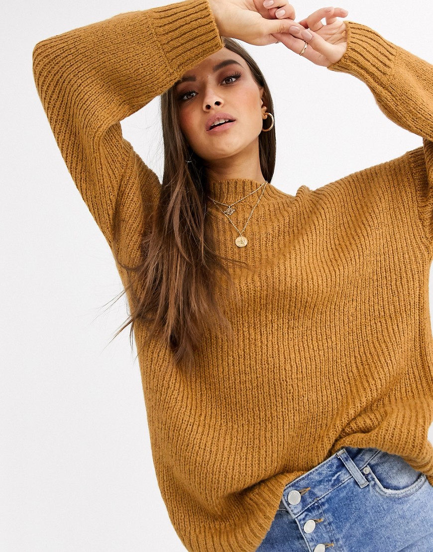 Neon Rose ultimate relaxed jumper-Brown