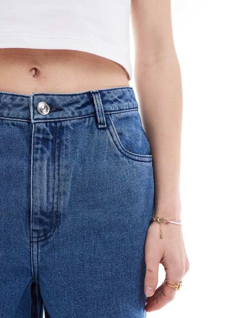 デニム・ジーパン overdue flair : 25SS / ROSE DENIM PANTS (BLUE ROSE) Neon Rose wide leg jeans with cherry applique pockets in mid