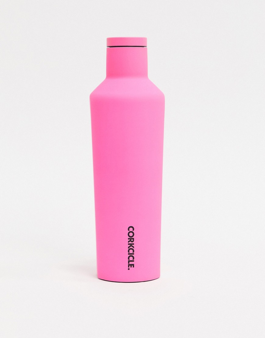 фото Неоново-розовая матовая бутылка для воды объемом 475 мл corkcicle-розовый