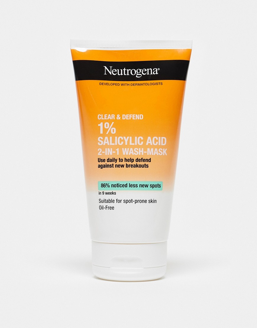 Neutrogena Clear and Defend 2 in 1 Wash Mask 150ml-No colour