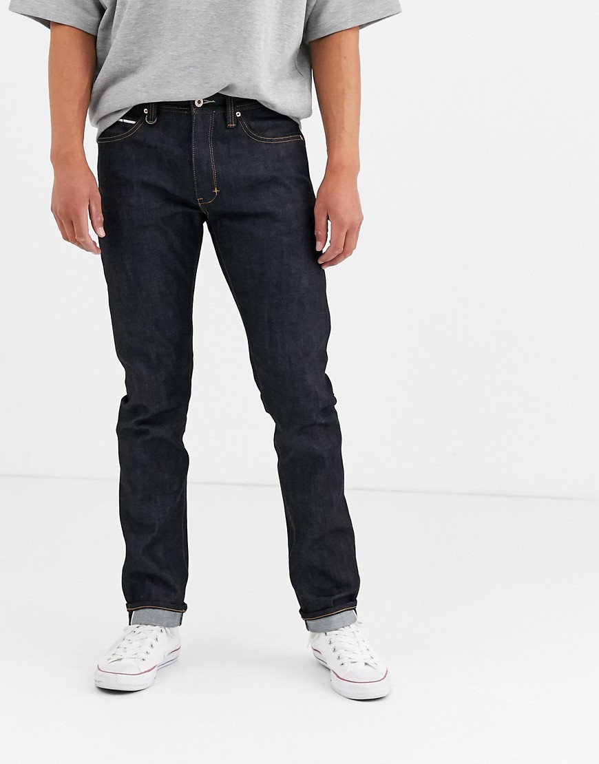 Neuw - Lou - Smalle jeans van onafgewerkt zelfkant-Blauw
