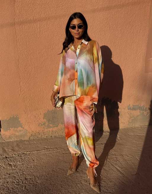 Never Fully Dressed abstract cape shirt in ombre (part of a set), 2 of 4