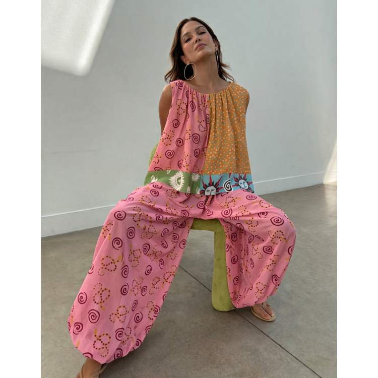 Never Fully Dressed balloon pants in multi print - part of a set