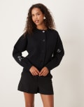 [Never Fully Dressed] Never Fully Dressed Be Lucky pearl applique cardigan in black L Black pearl