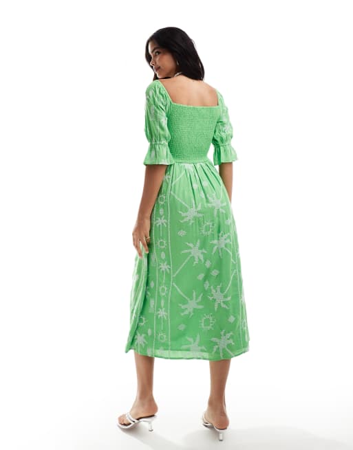 Belle robe verte outlet