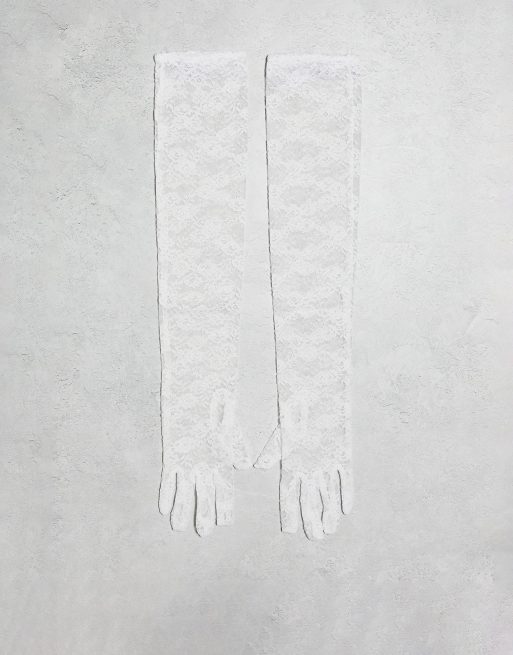 Never Fully Dressed Bridal lace gloves in ivory (part of a set)