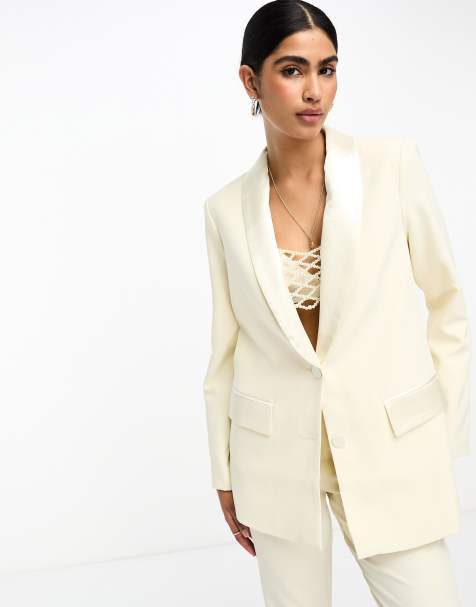 Never Fully Dressed Bridal tailored blazer suit in ivory - part of a set - view 1