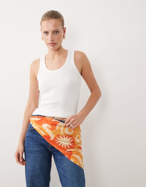 Never Fully Dressed Cairo scarf In orange floral - view 1