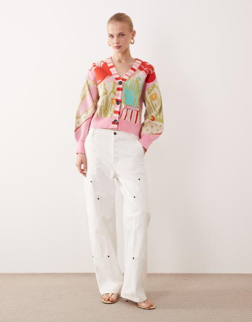 Never Fully Dressed cardigan co-ord in mixed dallas print, 2 of 4