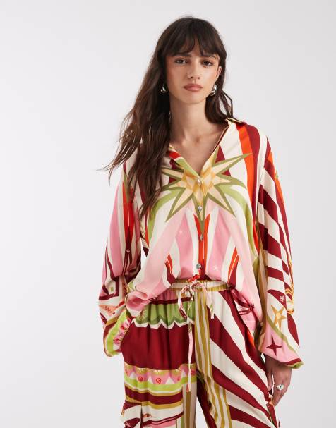 Never Fully Dressed Cirque Miley shirt in all over multi print (part of a set) - view 1