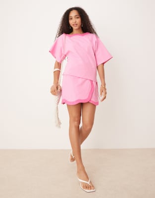 Never Fully Dressed Contrast Tie Mini Skirt