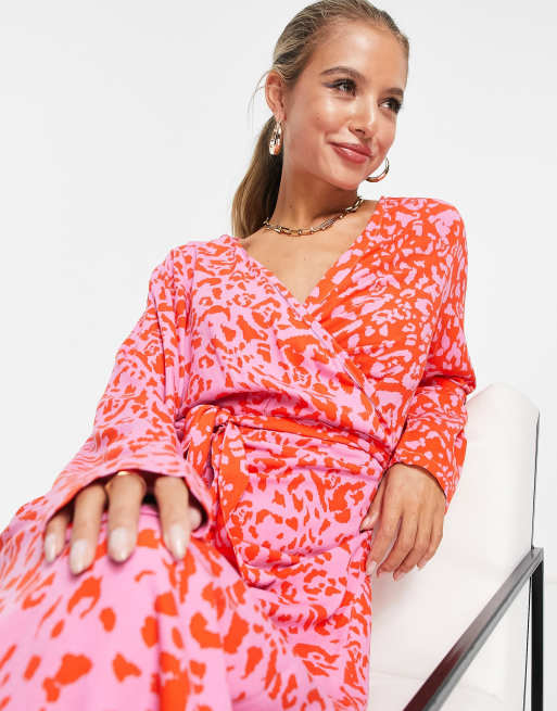 Asos red hotsell leopard dress