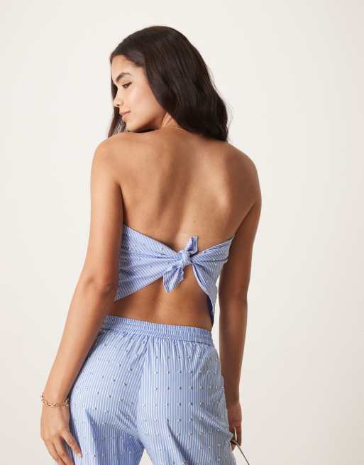 Shorts Tie Back Scarf Top Boohoo Petite Back Tie-Up Zebra Print