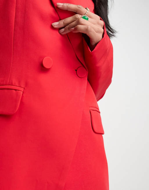 Never Fully Dressed Dynasty Blazer extra largo rosso acceso