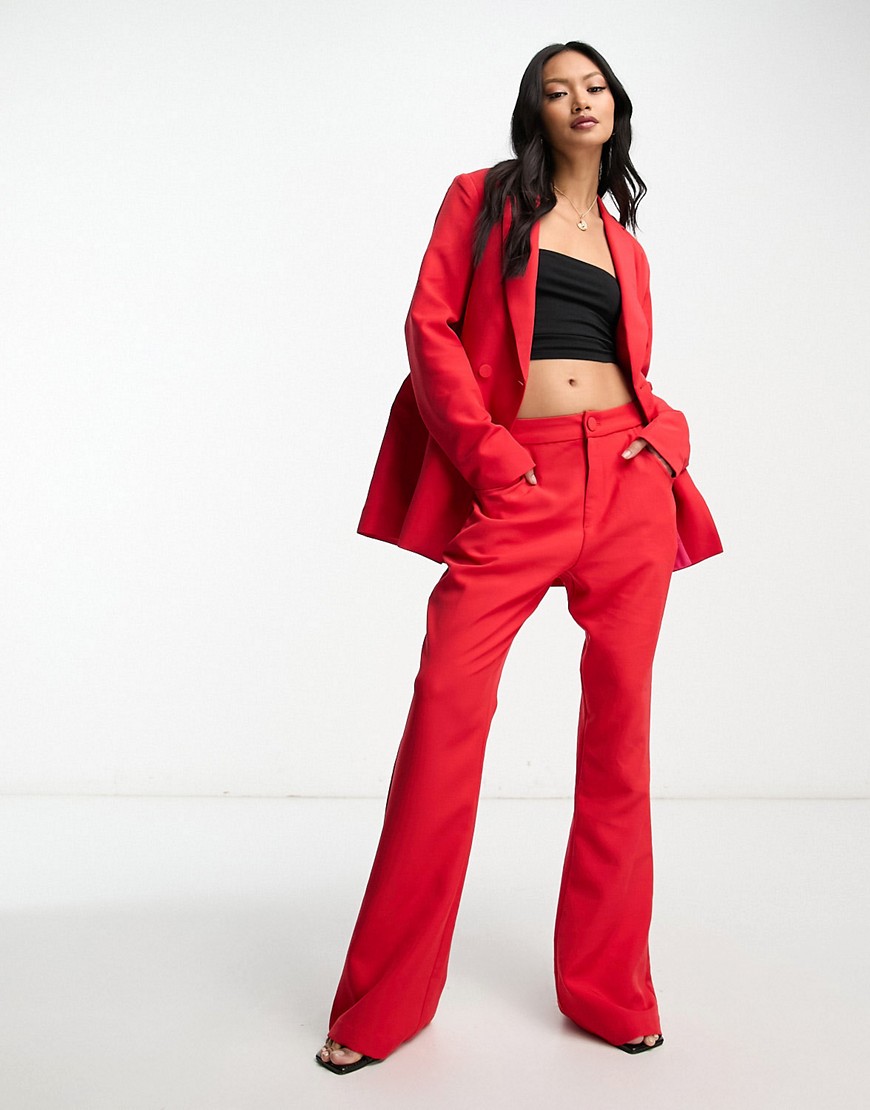 Never Fully Dressed dynasty slouchy trousers in bright red
