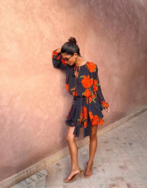 wrap around dress pattern Elodie knee skirt length Size:1X/3X yungblood Casual summer dresses for