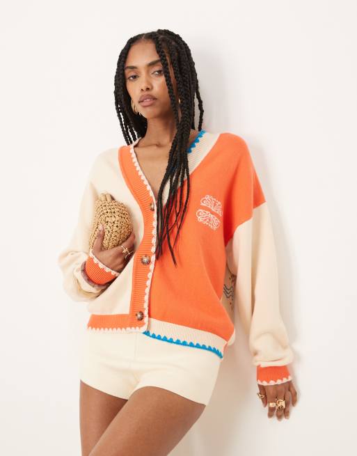 Never Fully Dressed embroidered cardigan in cream