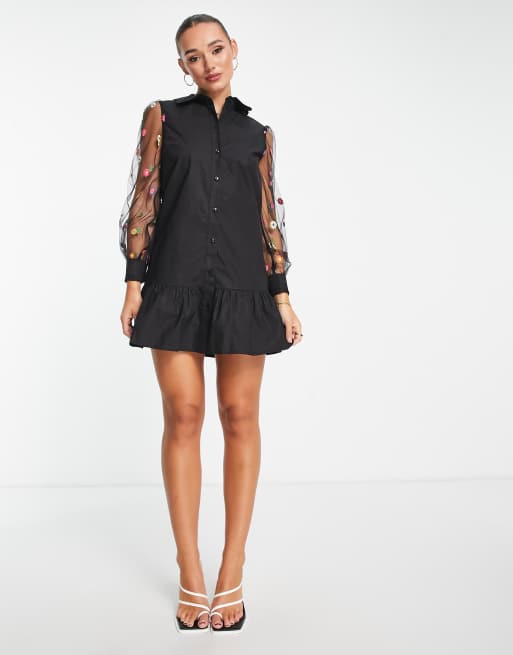 never fully dressed embroidered dress Never Fully Dressed embroidered Dress in Yellow – Sale Lab UK main image 1