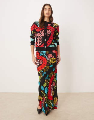 Never Fully Dressed Fitted Cardigan In Multi