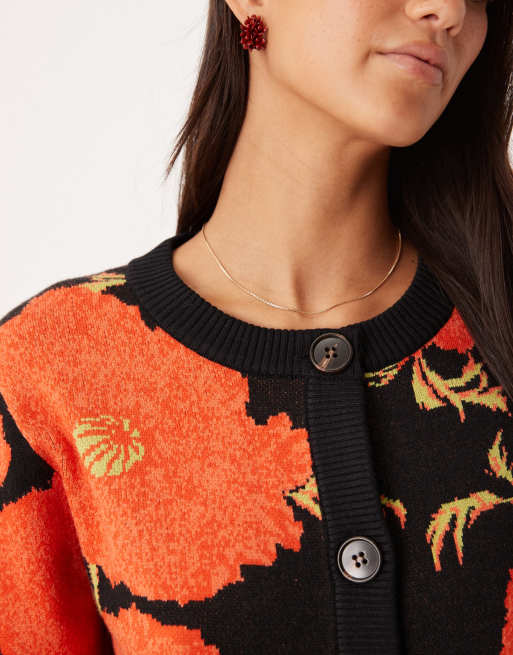 Never Fully Dressed - Gilet d'ensemble oversize en maille - Coquelicot, 4 de 4