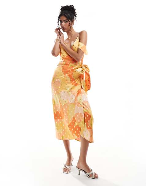 Never Fully Dressed gold fleck off shoulder midaxi dress in ombre - view 1