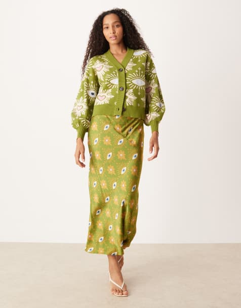 Never Fully Dressed green eye print co-ord - view 1