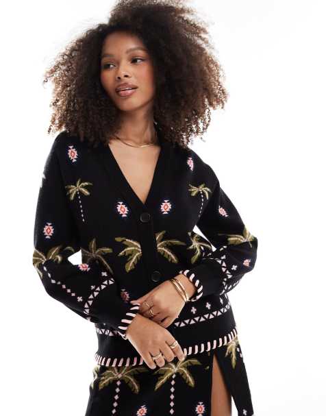 Never Fully Dressed Havana cardigan co-ord in black - view 1