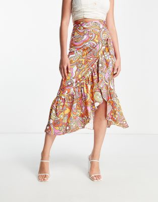 Never Fully Dressed Jaspre groovy ruffle skirt | ASOS