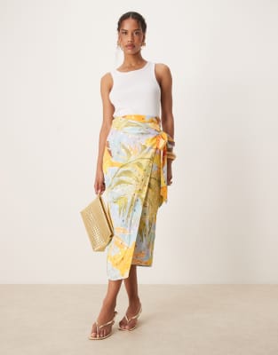 Never Fully Dressed - Jaspre - Midaxi-Wickelrock mit gemischtem Print-Bunt
