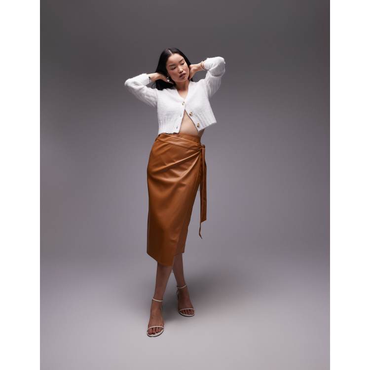 Simili Cuir Jupe Droite Tendance Never Fully Dressed Jupe