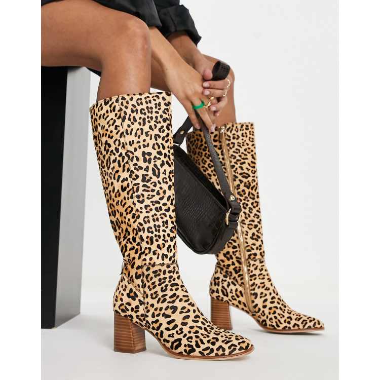 Leopard print shop womens boots